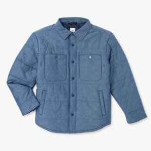 Free Assembly Boys Puffer Shirt Jacket, Sizes 4-18